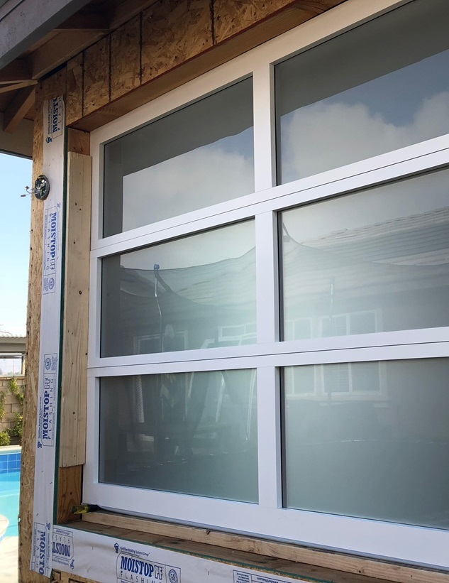 Counter full view garage door